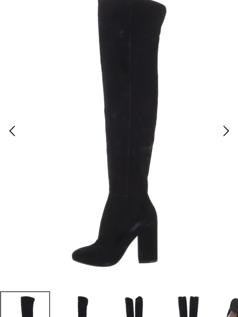 Gianvito Rossi beautiful blue velvet Over-the-Knee Block Heel Boots